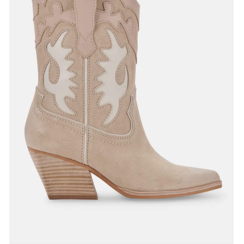 Women’s Dolce Vita Landen Dune Suede western boots booties size 8